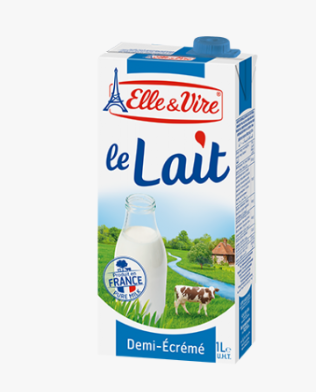 Elle & Vire Semi Skimmed Milk 1ltr x6