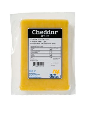 Vepo White cheddar portion 400gx12