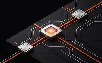 Connected nodes on a dark technical circuit