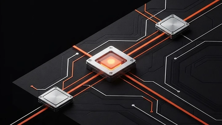 Connected nodes on a dark technical circuit