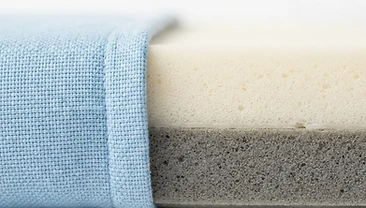 Memory foam layers cross-section