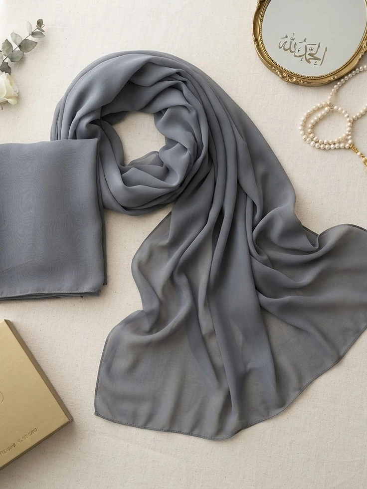 Slate Georgette Hijab