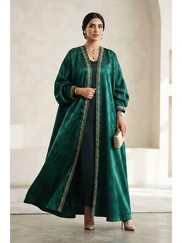 Yasmin Floral Jacquard Abaya