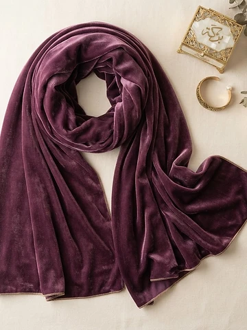 Plum Velvet Hijab