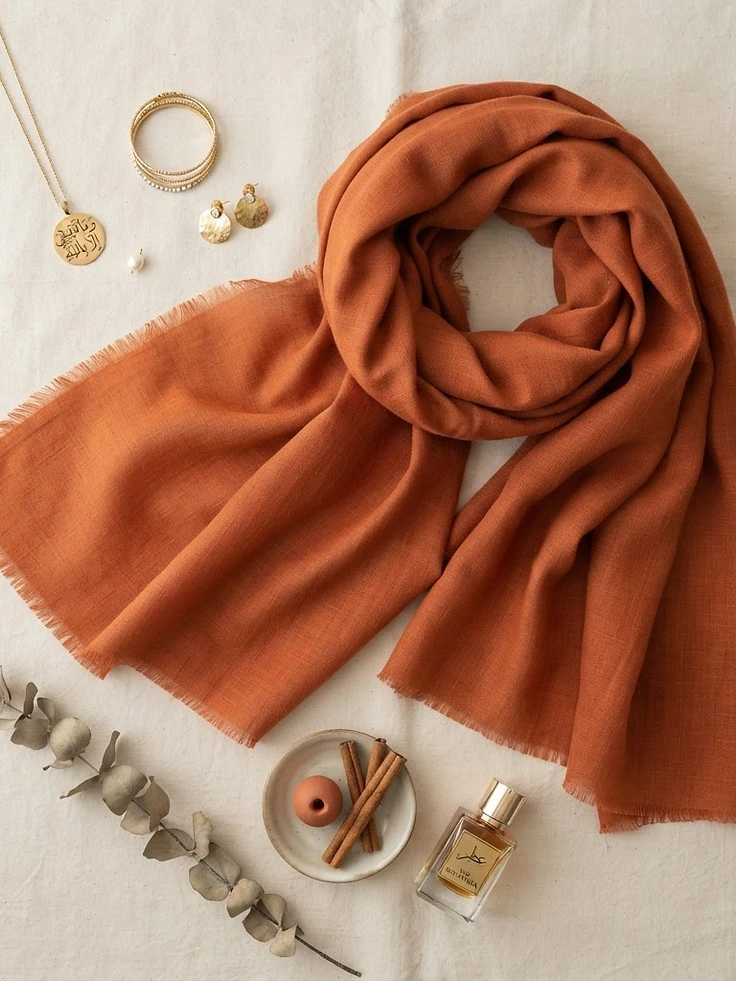 Terracotta Linen Hijab