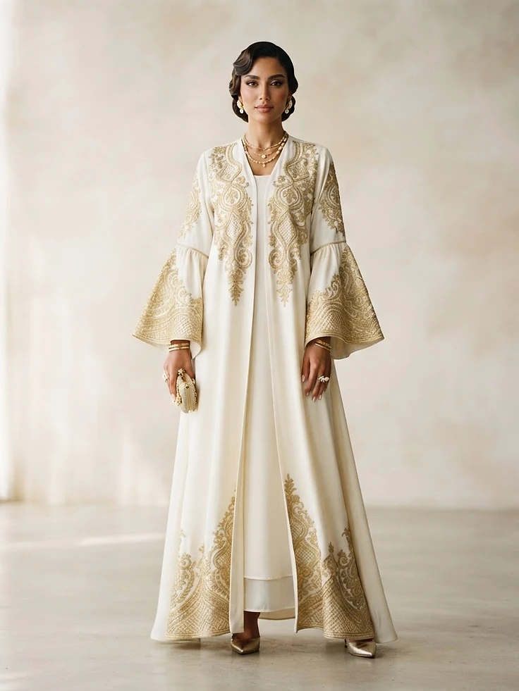 Noor Embroidered Sleeve Abaya