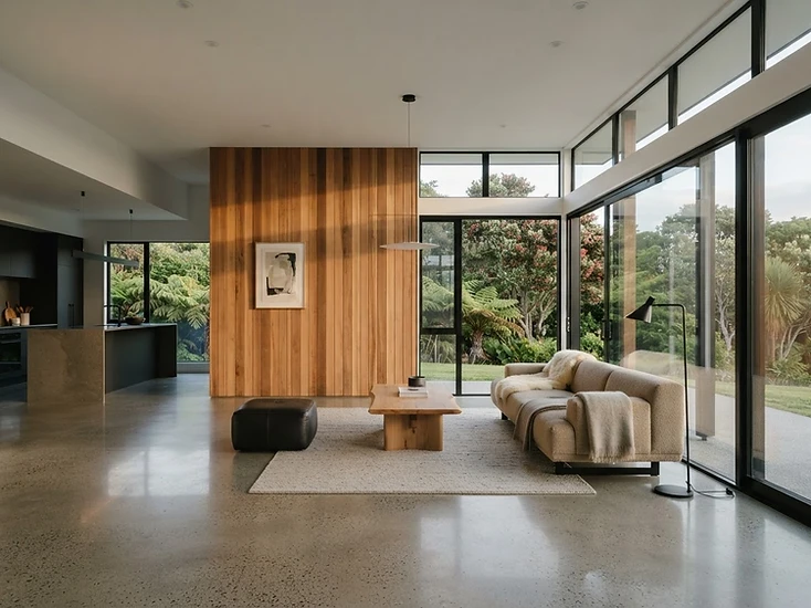 New architectural home under construction in the Waikato