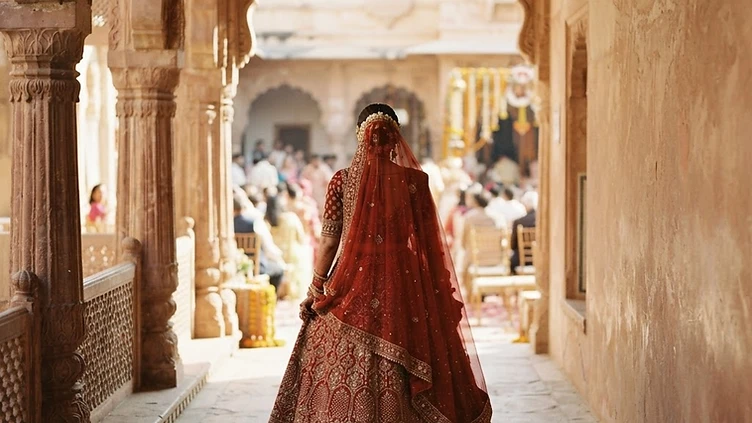 A remote venue walkthrough, sent to the couple · Illustrative image — real photography to follow