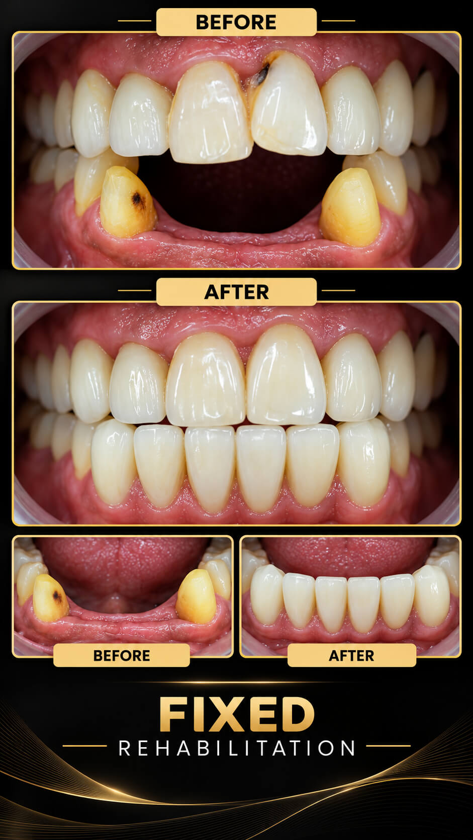 Before and after Fixed Rehabilitation