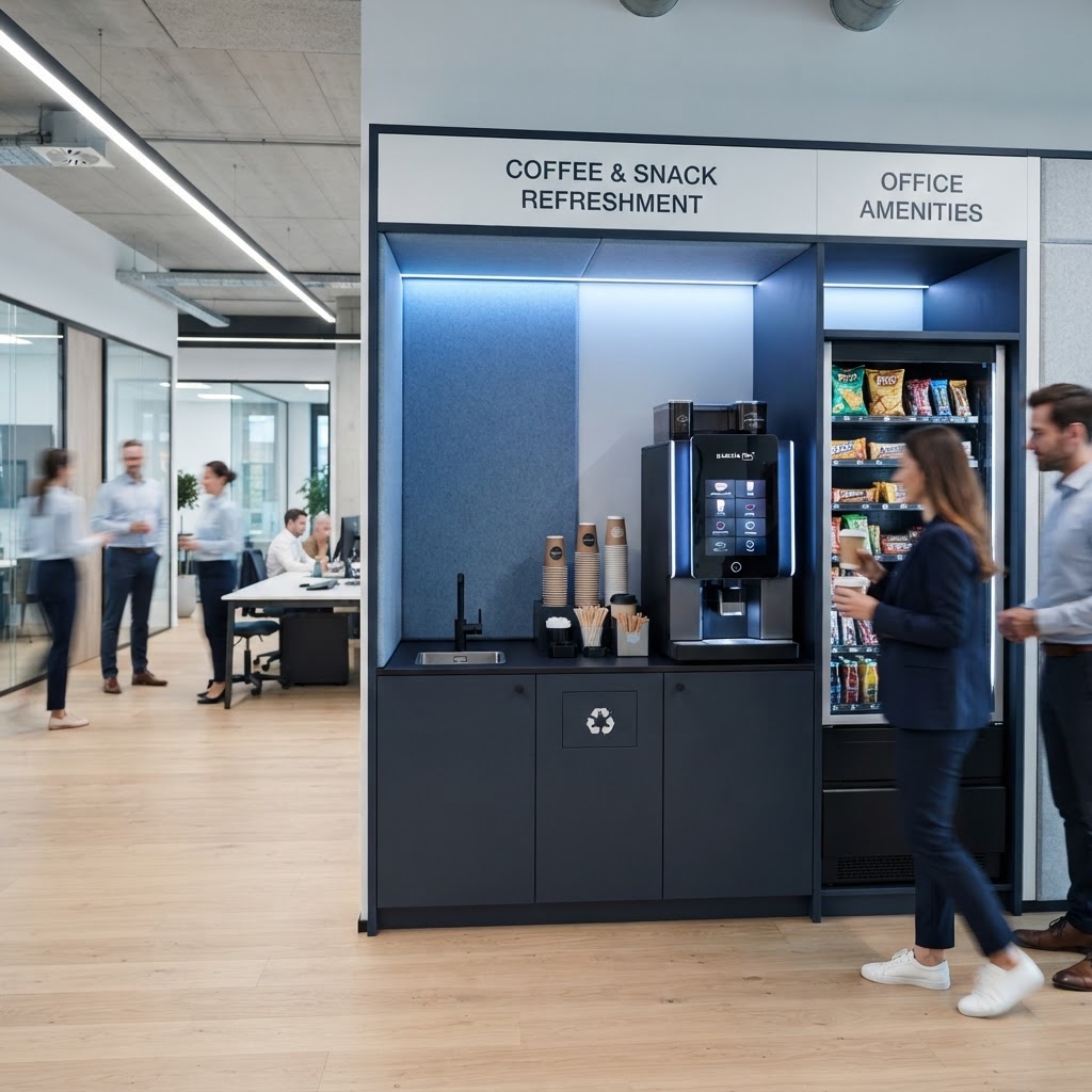 Kávéállomás és vending fal