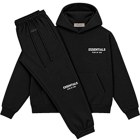 FOG ESSENTIALS SWEATS SET — BLACK