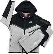 NK TECH FLEECE SET — GREY/BLACK