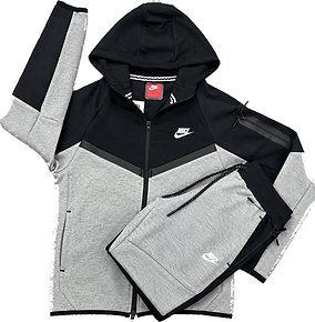 NK TECH FLEECE SET — GREY/BLACK