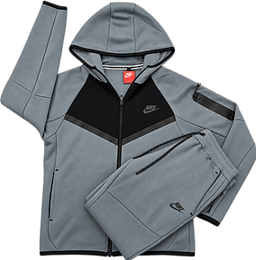 NK TECH FLEECE SET — GREY CHEVRON