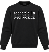 MCL MIRRORED LOGO CREWNECK — BLACK