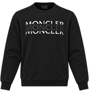 MCL MIRRORED LOGO CREWNECK — BLACK