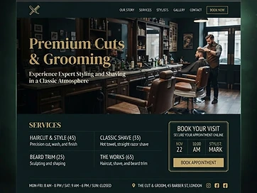 Barber website concept