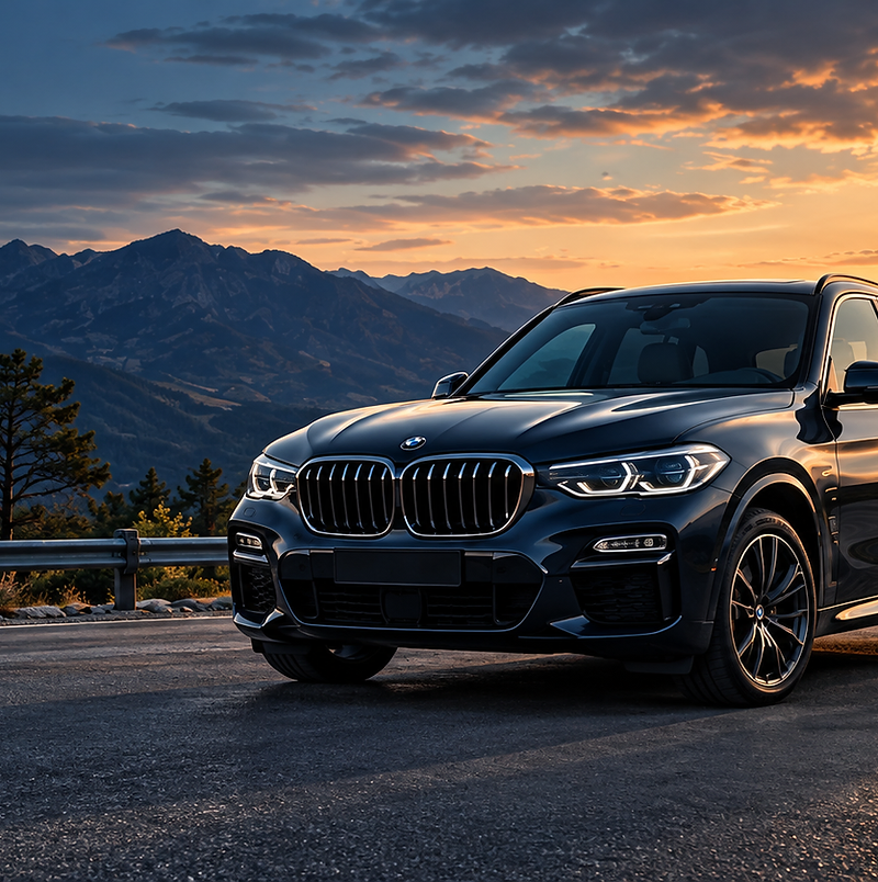 BMW SUV при залез