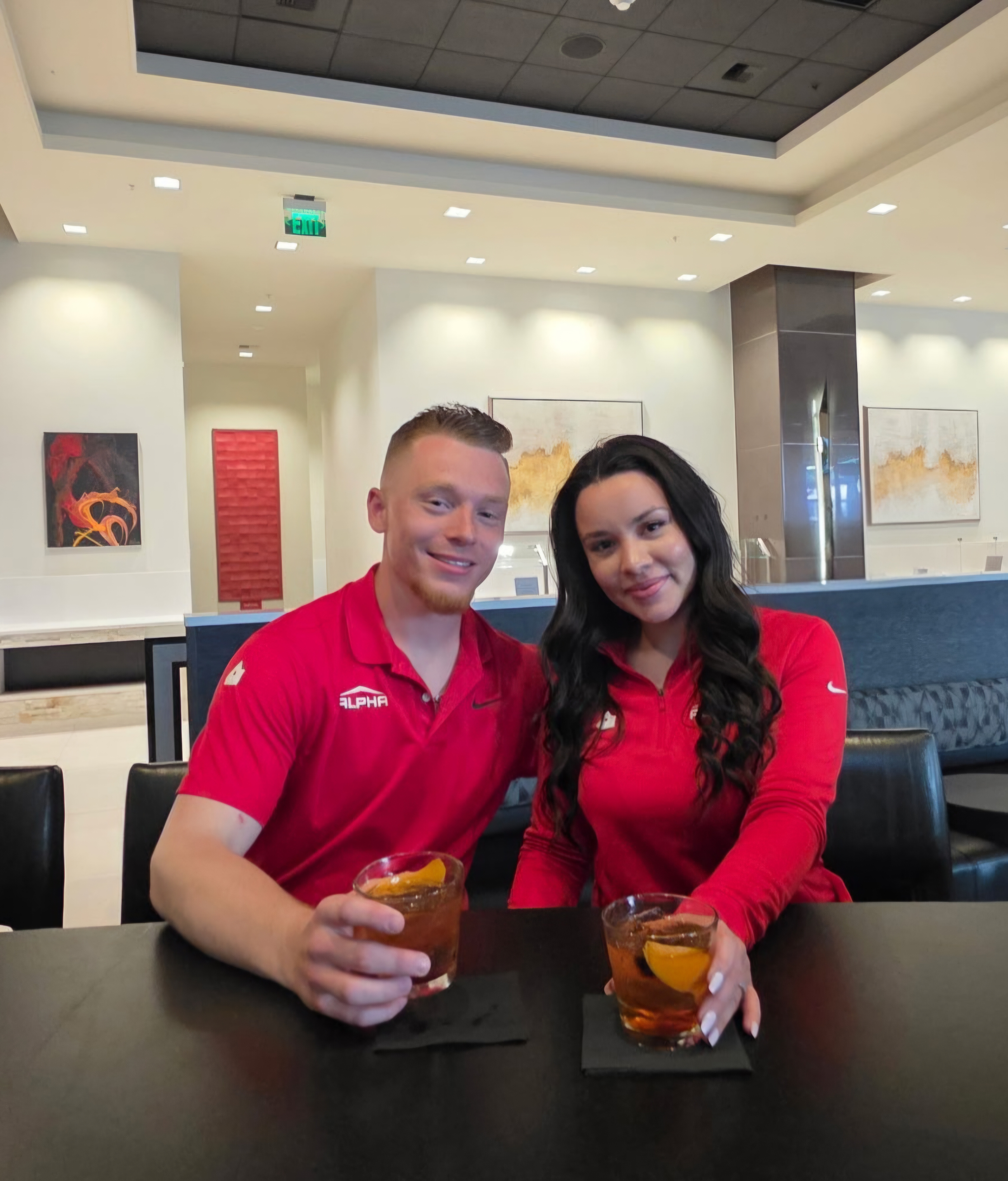 Hayden Bozarth, owner of ALPHA LLC, and his wife Jenelle