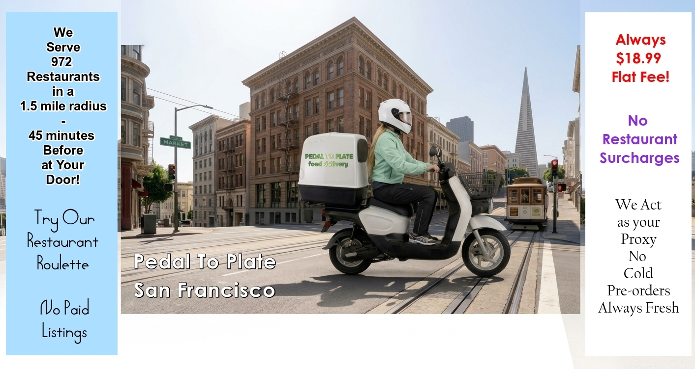 Pedal To Plate — $18.99 flat delivery fee