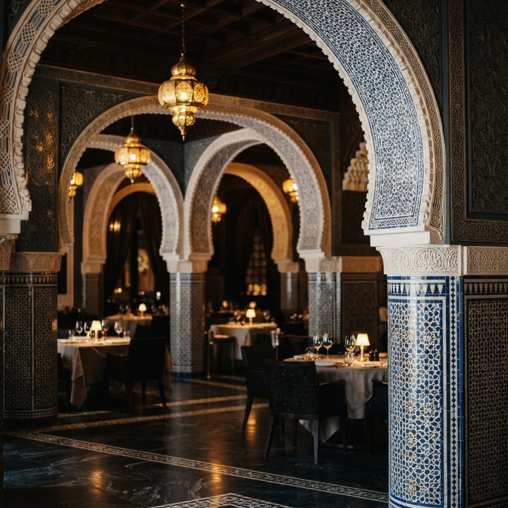 Blue Andalusian arches