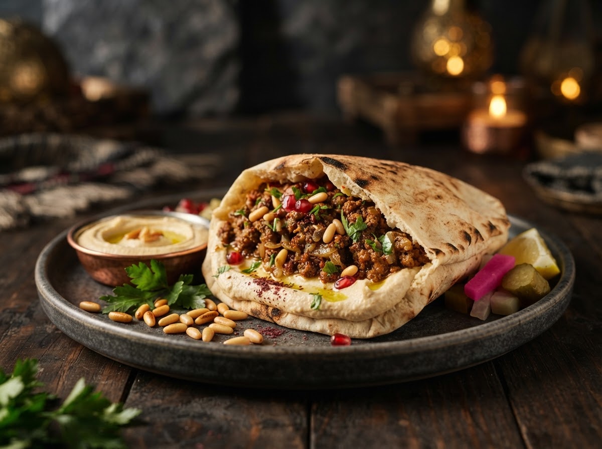 Hummus with Meat Sandwich Express