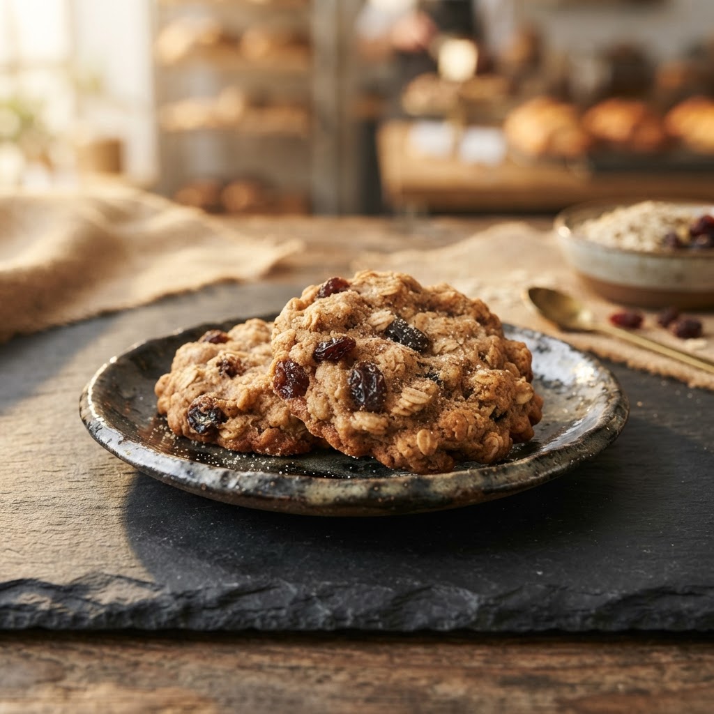 Flat Cookies Oatmeal Raisin