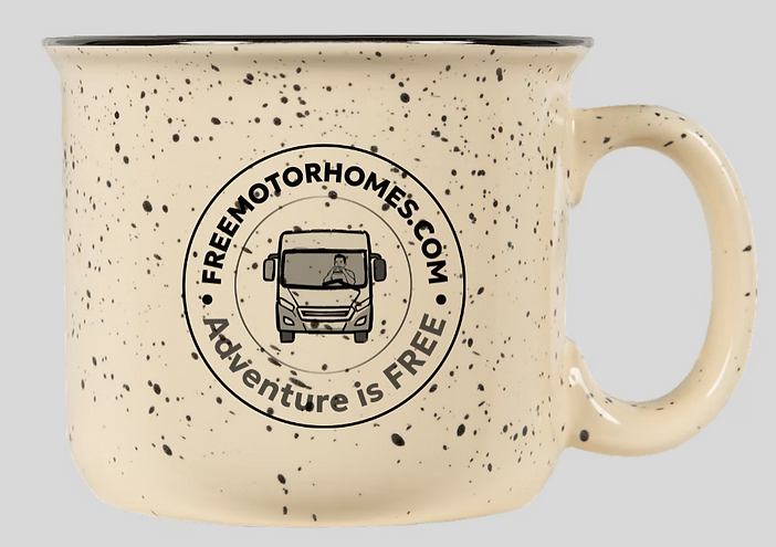 FreeMotorHomes.com camping mug