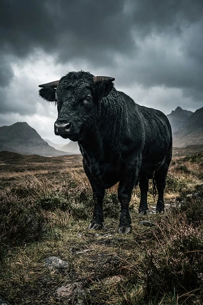 Scottish Black bull profile
