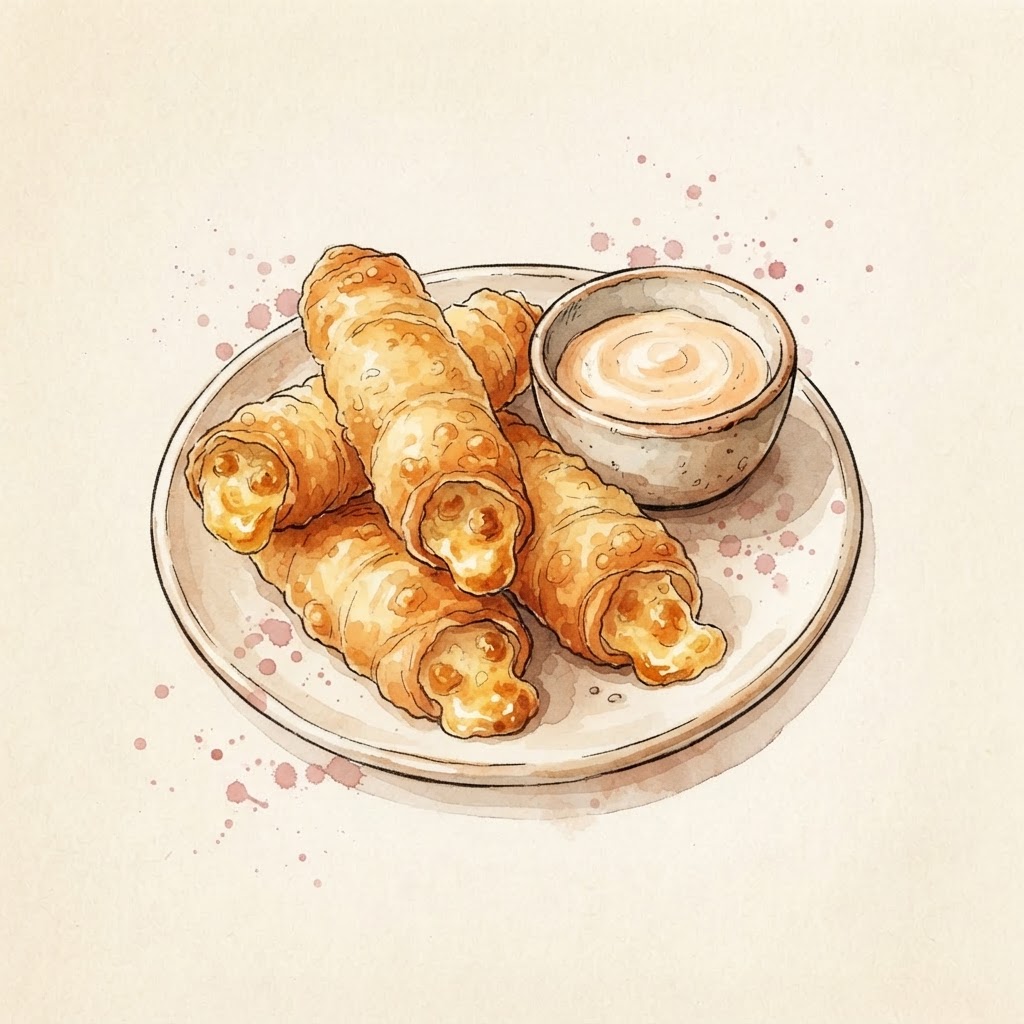 Crispy Cheese Roll & Dip