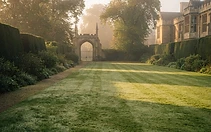 Well-maintained estate grounds and clipped hedges