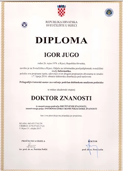 Diploma — Doktor znanosti