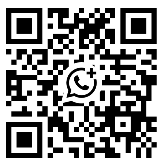 QR code that opens a WhatsApp chat with Words at Work
