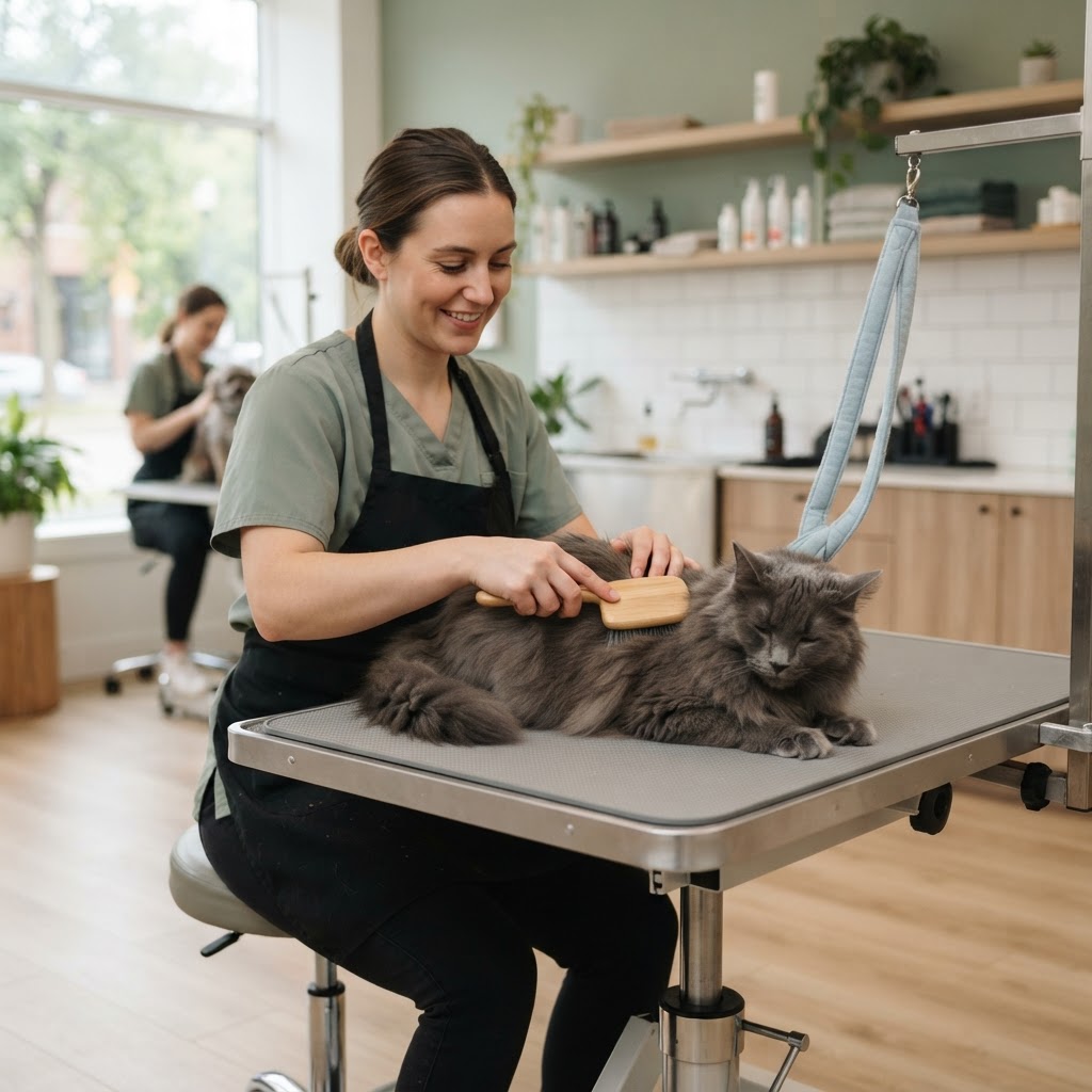 Calm, cat-friendly handling