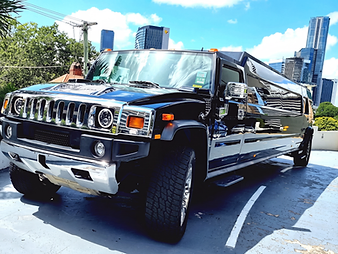 Black Super Stretch Hummer, seating for 15 passengers