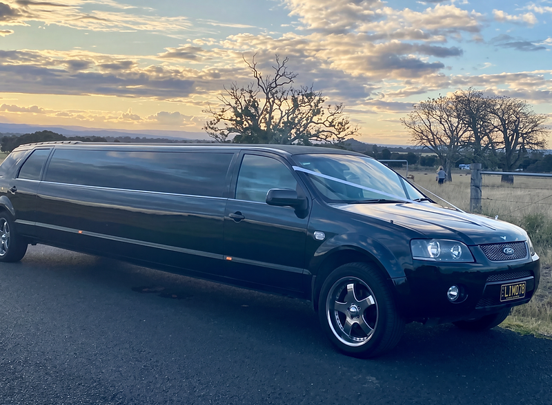 Black super stretch limousine from the Gold Coast Limos 2U fleet