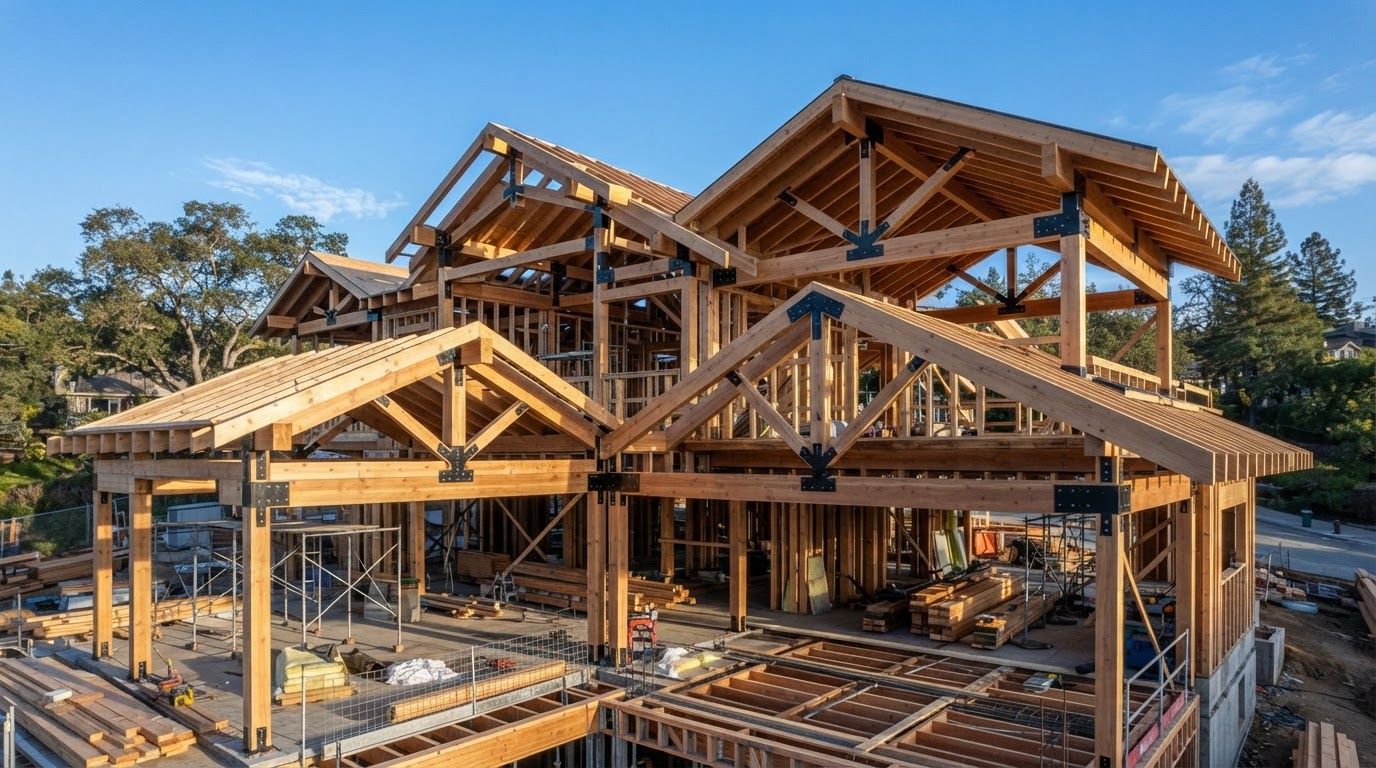 Precision timber and steel construction framing