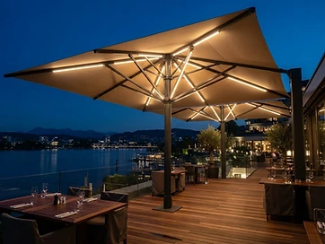 Parasol professionnel grande portée