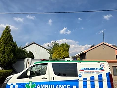Guardian EMS ambulance unit A06 parked and ready for emergency medical response in South Africa