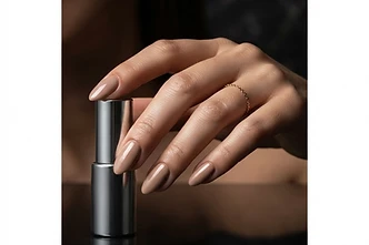 Uñas con gel Artemiza tono Tiramisú Nude
