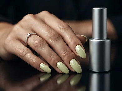 Uñas con gel Artemiza tono Pistachio Cream
