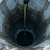 Representación del nivel del agua en un pozo