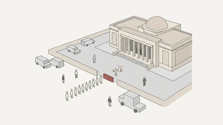 The main legislative chamber of the People's National Assembly of Algeria in Algeria drawn as an editorial illustration