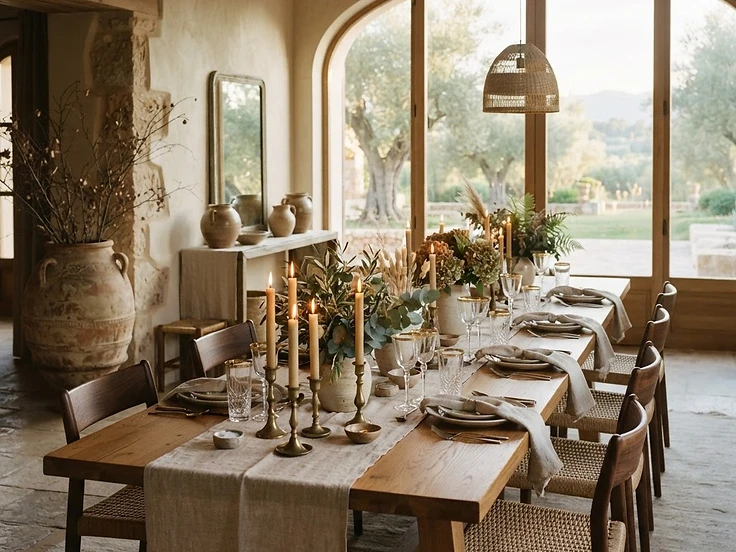 An elegant boutique villa interior set for an intimate retreat