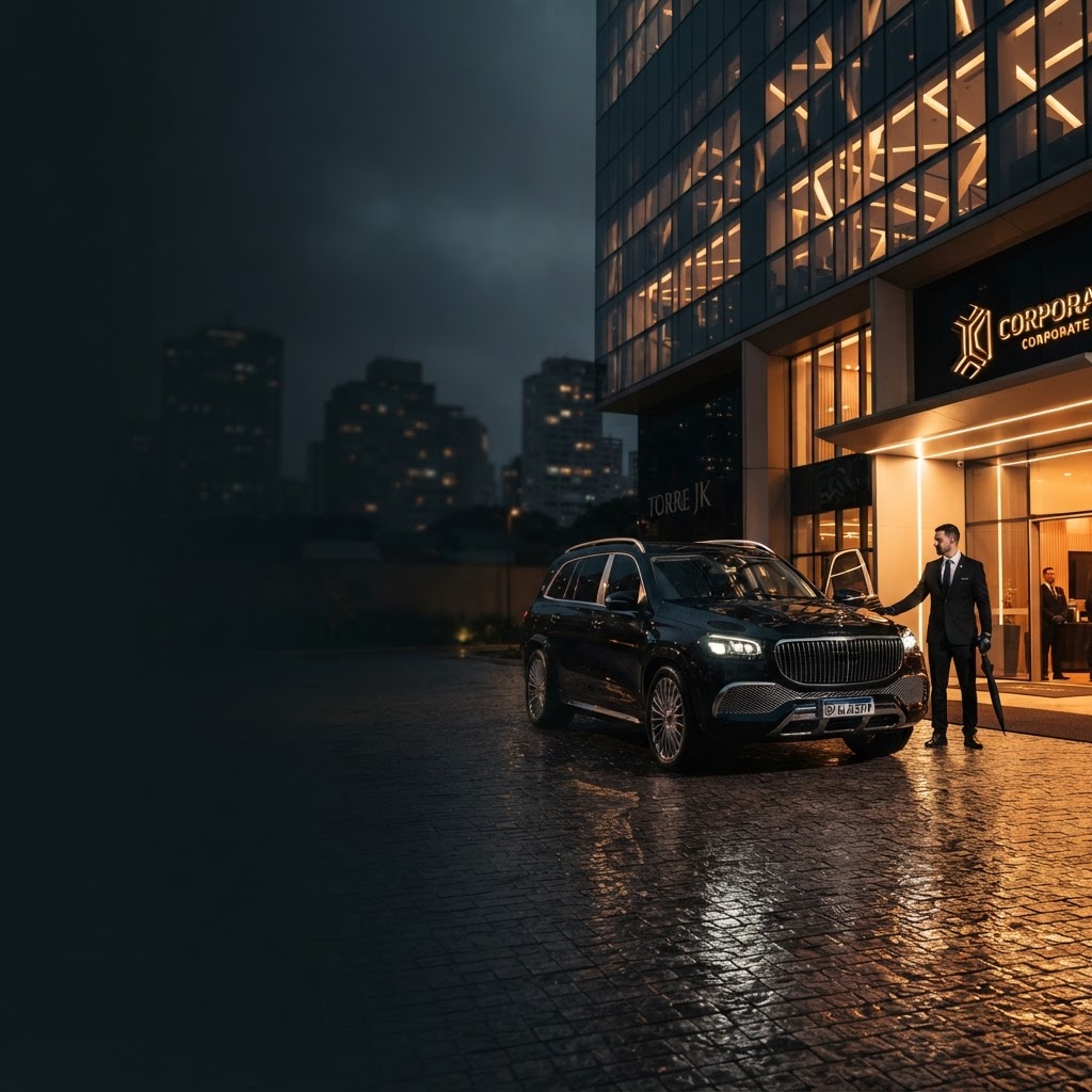 SUV executivo de luxo à noite