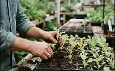A Victorian glasshouse full of seedlings