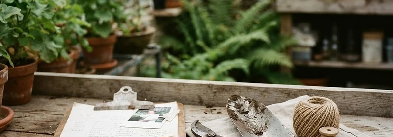A gardener's tools laid out neatly