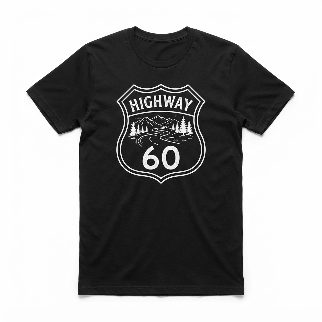 Highway 60 T-Shirt — Black