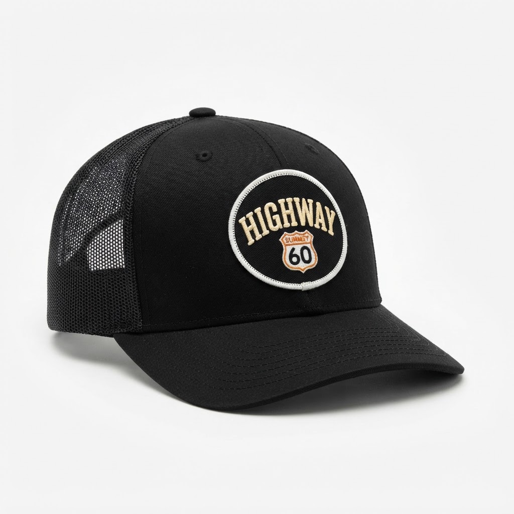 Highway 60 Trucker Hat — Black