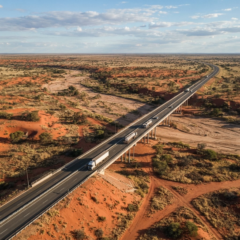 Highway across the Kalahari